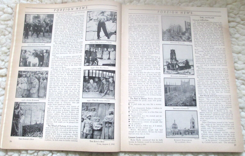 Revista Ingrid Bergman vintage del 2 de agosto de 1943 sin etiqueta Sicilia Italia - Imagen 5 de 9