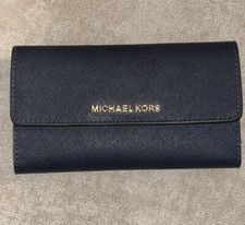 Michael Kors Jet Set Travel Large Trifold Leather Wallet for Women  
