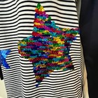 NWT Desigual Girls Reversible Sequins  Open Shoulders Top, 100% Cotton, sz 11-12 — photo 3