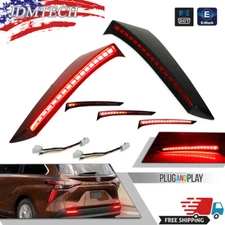 Dynamic Sequential Red LED Tail Brake Turn Signal Lights For Toyota Sienna 2021+