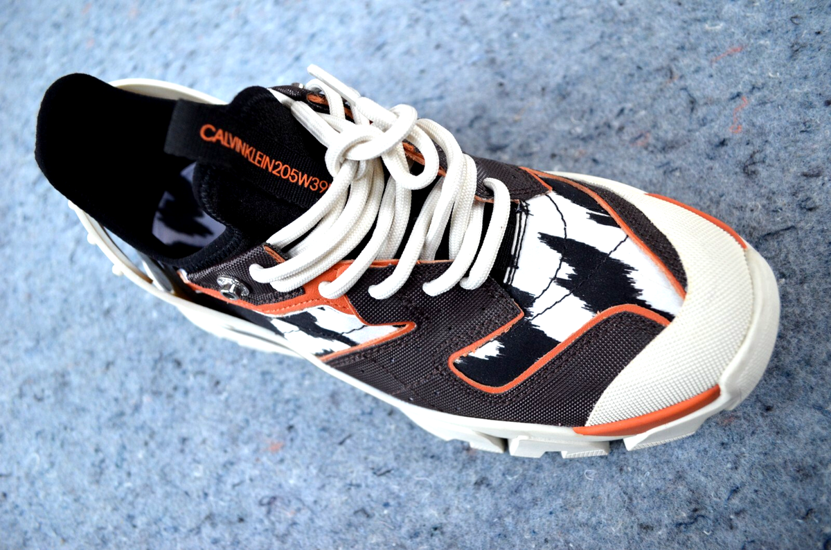 RARE Calvin Klein 205W39NYC Carla Cow Print Leather Shoes Raf