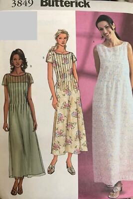 V 3849 MUSTER BUTTERICK RELIGIÖSES FALTENKLEID MIT ODER OHNE ÄRMELN 42 BIS 46