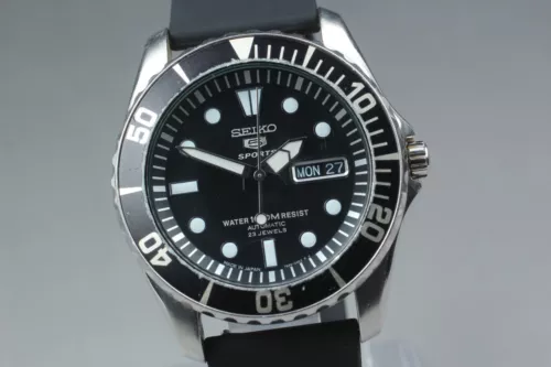[EXC+5] Seiko 5 Sports SNZF17 7S36-03C0 Men's Black Dial AT Watch from JAPAN