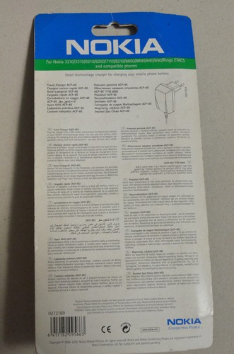 NOKIA Original Travel Charger ACP-8E - Brand New Blister - mmoetwil@hotmail.com - Photo 2/2