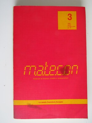 Matecon, Finanzierungsmaterialien Kredit und Versicherungen Vol. 3 - De Donato, 1983