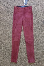 New Polo Ralph Lauren Pull-On Skinny Suede Pants - Size XS - Maroon