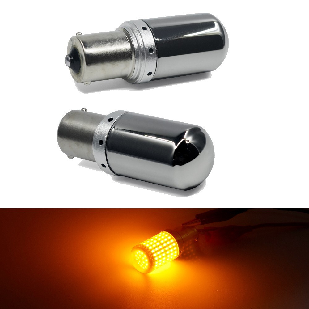 Lot De 2 Ampoules LED BA15S P21W 12 V 1 300 Lm CANBUS Orange