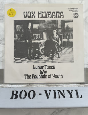 Vox Humana: Lunar Tunes b/w The Fountain of Youth 1977 Rhino Jazz Rock NM/NM