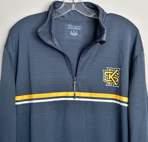 Nueva Chaqueta Ligera Cuarto con Cremallera Para Hombre Kennesaw Universidad Estatal Gris Campeón KSU - Imagen 3 de 4