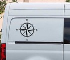 Compass Caravan Campervan Motorhome Bumper Vinyl Window Sticker Car Funny Decal