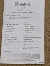 Commodore 64 - 20 SOLID GOLD by Cosmi - Manual ONLY