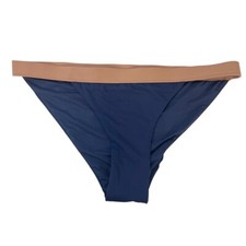Onia Leila Bikini Bottoms in Navy Blue Tan NWOT - Size Large