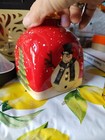 La Tee Da Fragrance Lamp Christmas Snowman Hand Painted w/ Wick & Ornate Topper — photo 5