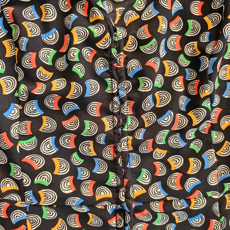 Vestido Anthropologie Hilos Psicodélicos Mujer Pequeño Negro The Doors Jim Morrison Foto 4 de 4