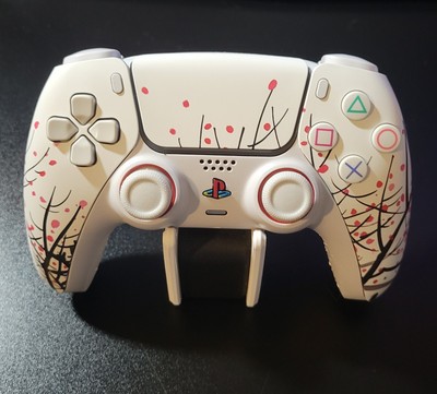 White Custom Sony DualSense PS5 Controller With Hall Effect Sticks 