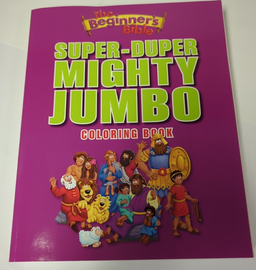 Bible Colouring Book Jumbo Super-Duper Mighty Zondervan Beginner's 384 Pages New