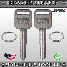 2 New Uncut Replacement Keys For Chevy / Geo / Suzuki Vehicles - B69 / X180