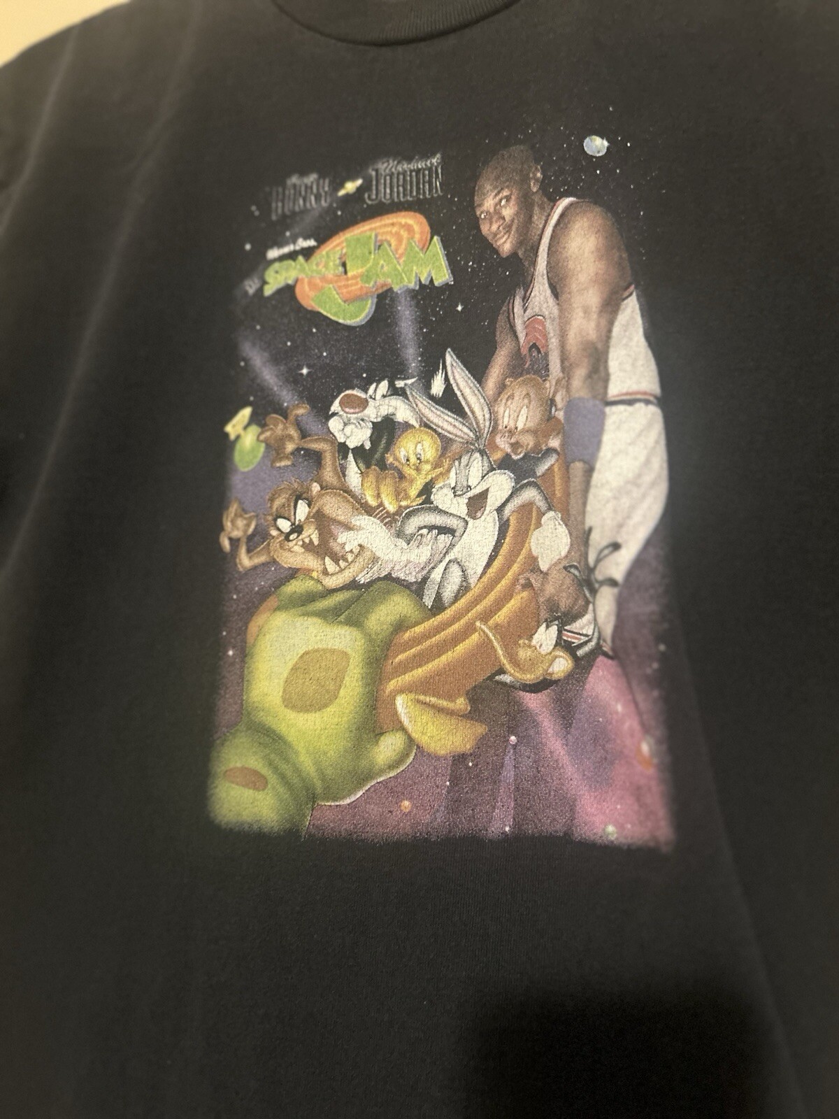 1995 Michael Jordan Space Jam Bugs Bunny Vintage Tee Size S 17x21