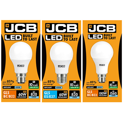 3000k & 6500k Jcb Ménage Lampe Led Gamme Bougie/ Golfballs/ GLS / GU10