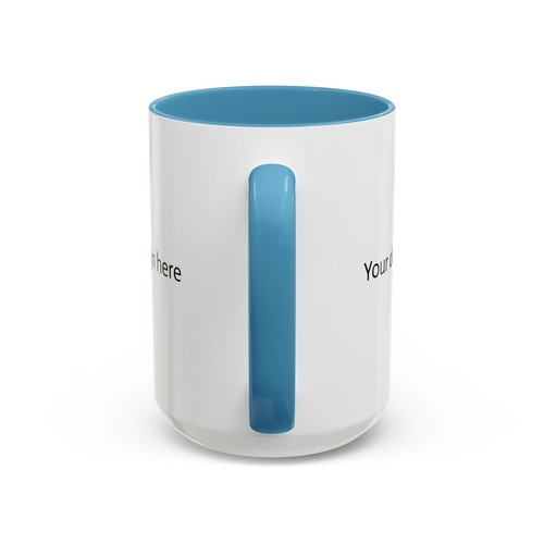 Hellblau 15 Unzen Akzent Kaffeebecher Individuelle Tasse, Personalisiert, Geschenk, Geburtstagsgeschenk - Bild 6 von 7