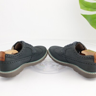 クラークス　clarks made in England Clarks England Mens Oxford Size 7 Blue Nubuck Long Wingtip
