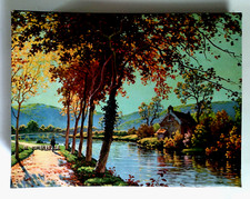 Vtg UNUSED '40s Photo Scrapbook Album Black Pages E. RENE-HIS Autumn Along Seine