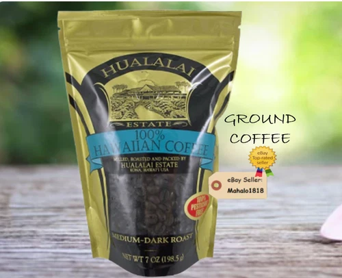 ☑️100% HAWAIIAN COFFEE - HUALALAI ESTATE Kona Hawaii 7oz GROUND  Pesticide Free