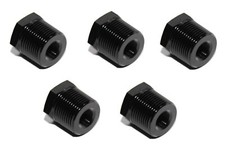 5PCS BLACK 1/2-28 to 3/4NPT Auto Threaded Oil Filter Hose Reducer Adapter