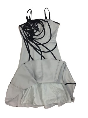 Dollar Brand women's evening embroidered stud dress, black / grey, size  small | eBay