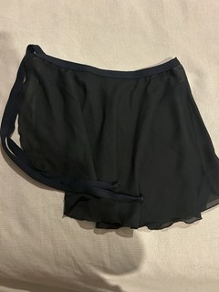 Women’s Size Adult Medium Energetiks Chiffon Black Ballet Wraparound Skirt