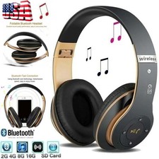 Bluetooth Headphones Wireless Noise Cancelling Stereo Earphones Over Ear Headset
