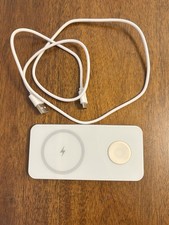 White Dual Charger Dock for Apple Watch Series with LED Indicator