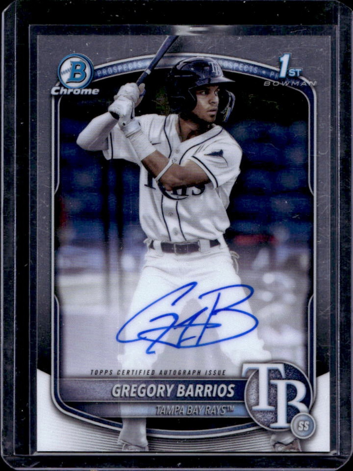 2025 Bowman Gregory Barrios Chrome Auto 1st #CPA-GB Rays