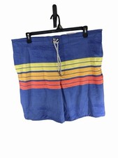 Sonoma Surf Board Shorts Men's XL Blue with Stripes Flexwear 9" Inseam Swim NEW