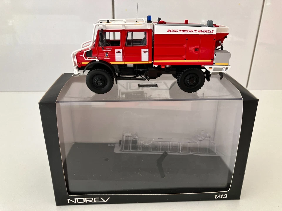 camion de pompier mercedes unimog u 5000 norev1/43 marins pompiers de marseille - Photo 1/4
