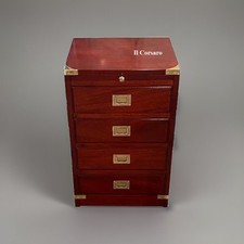 Mobiletto stile marina in mogano mobile cassettiera in rosso mogano 