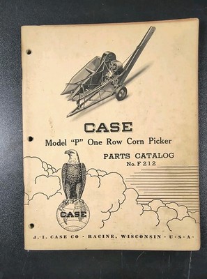 1952 Case Tractor Model P1 Row Corn Picker Dealer Part Catalog Manual Brochure 