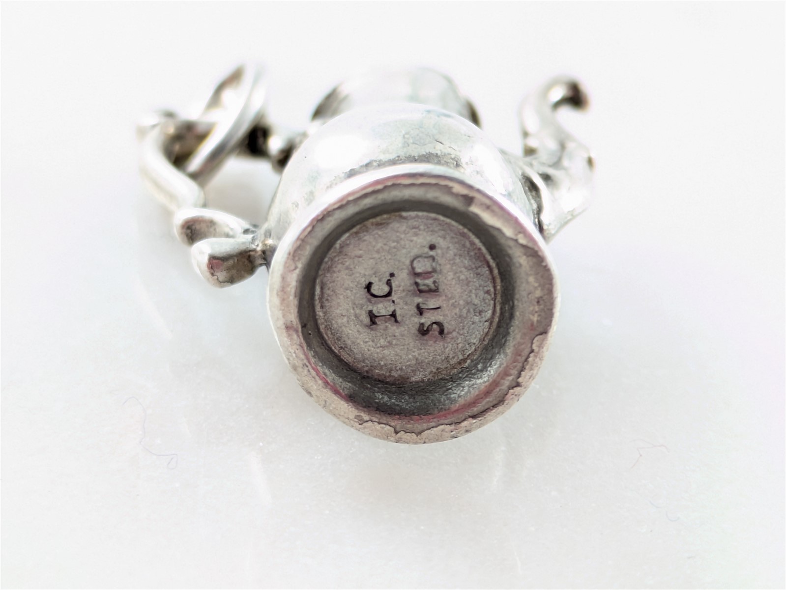 IC Vintage Solid Sterling Silver 3D Realistic Tea… - image 5