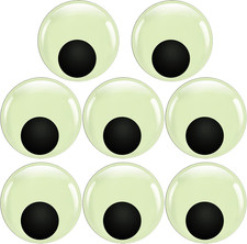 TOAOB 8Pcs Luminous Large Googly Wiggle Eyes with Self Adhesive 3 Inch Giant Glo