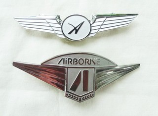 Lot of 2 Airborne Express Pilots Wings