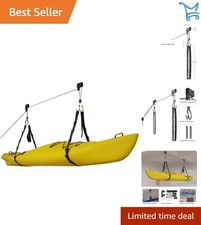 Kayak Storage Hoist System 125lb Capacity Garage Ceiling Pulley for Canoes Bikes