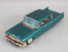 Vintage 1959 Japanese Bandai Emerald Green Tailfin CADILLAC Tin Friction Toy Car