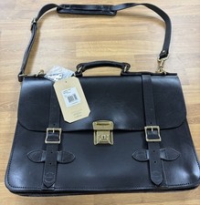 Filson Leather Field Satchel New Black Bridle Made In USA Rare