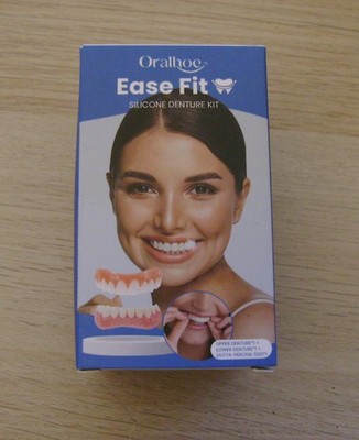 Ease Fit Silicone Denture Kit Instant Smile New Open Box