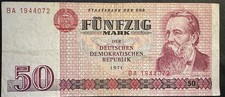 50 Mark Original Geldschein, Banknote DDR 1971