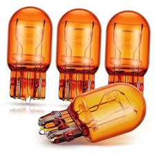 4 Pack 7444NA LED Bulbs 7444NA Long Life Miniature Bulbs Amber T20 12v 21/5w