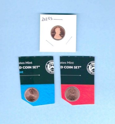 2025 PDS BU/Proof Lincoln Cents Penny-S mint Proof plus PD from Mint Sets