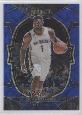 2022-23 Panini Select Concourse Blue Scope Prizm 51/249 Zion Williamson #24 0d94