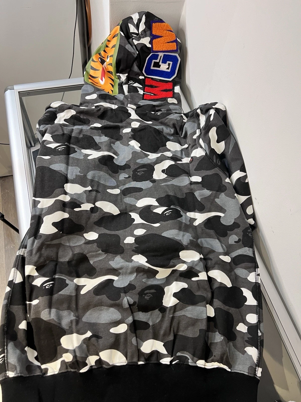 A BATHING APE (BAPE) *Nuova* Felpa con cappuccio mimetica Bape Urban City