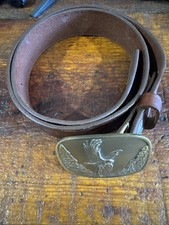 Smith and Wesson Brass Belt Buckle Belt. 36 . American Traditions Edition 1982